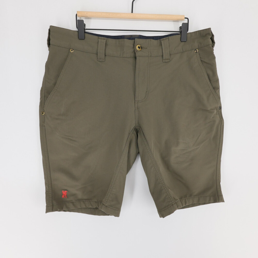 Chrome Industries Folsom Shorts Mens 38 Olive Cycling Stretch Utility U Lock